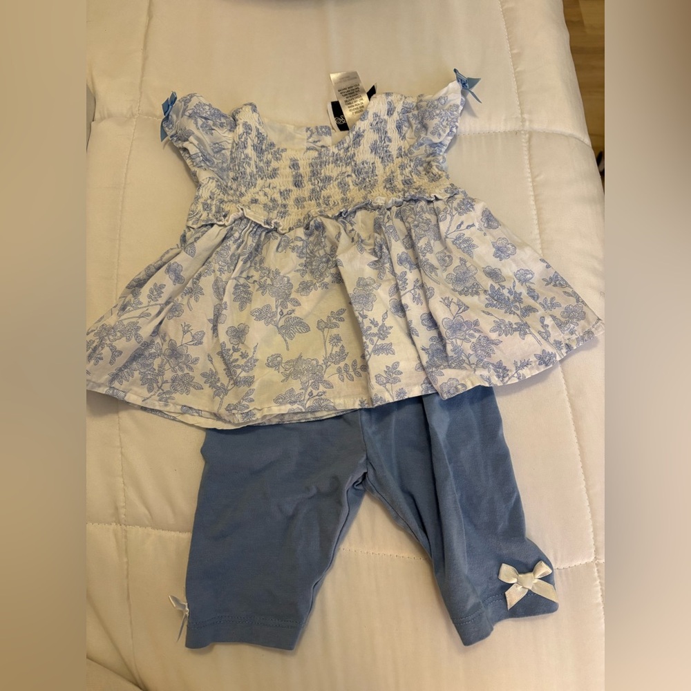 Bonnie Baby Blue Floral Matching Set